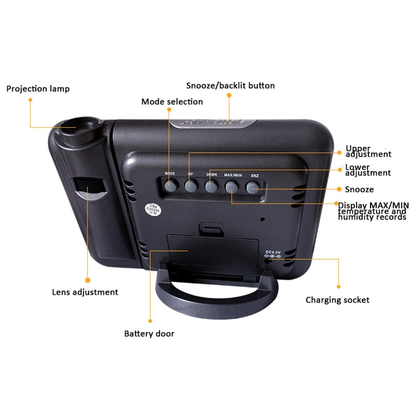LED Alarm Projection Clock