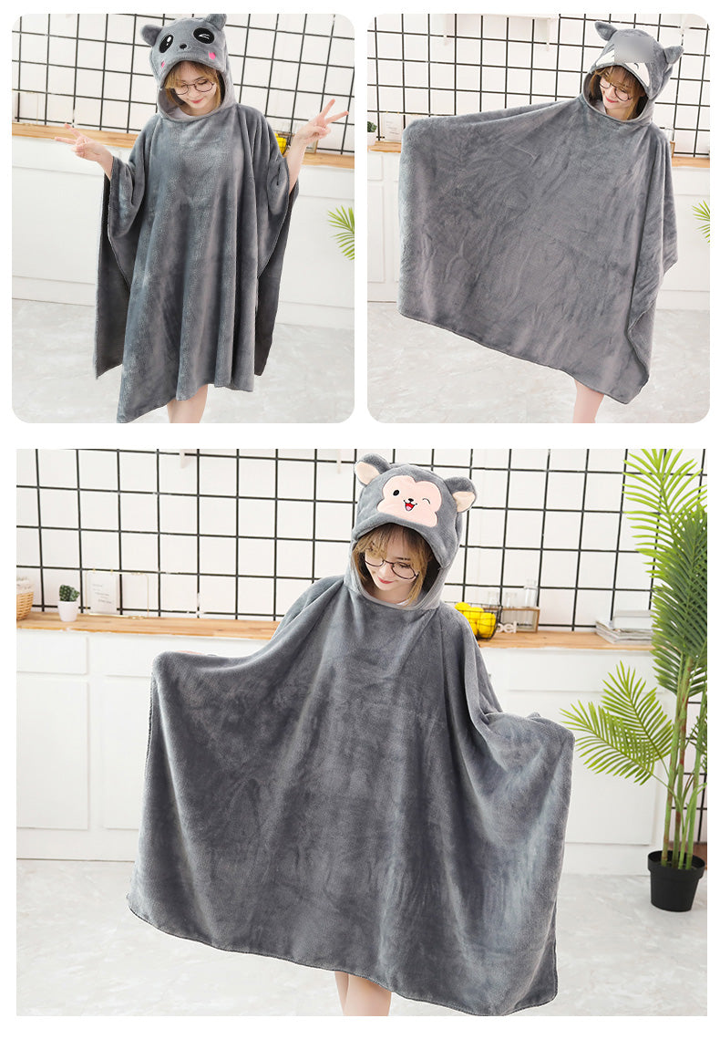Cartoon Animal Oversize Hoodie Blanket